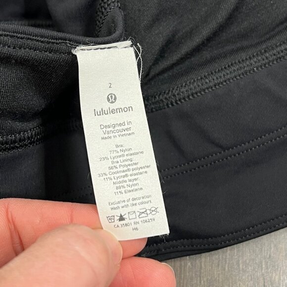Lululemon Energy High-Neck Longline Bra *Medium Support, B–D Cups Black - Picture 6 of 7